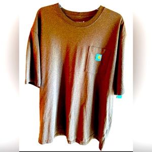Carhartt Brown Loose Fit Pocket Tee Shirt Cotton Polyester Soft Men’s XL SOFT